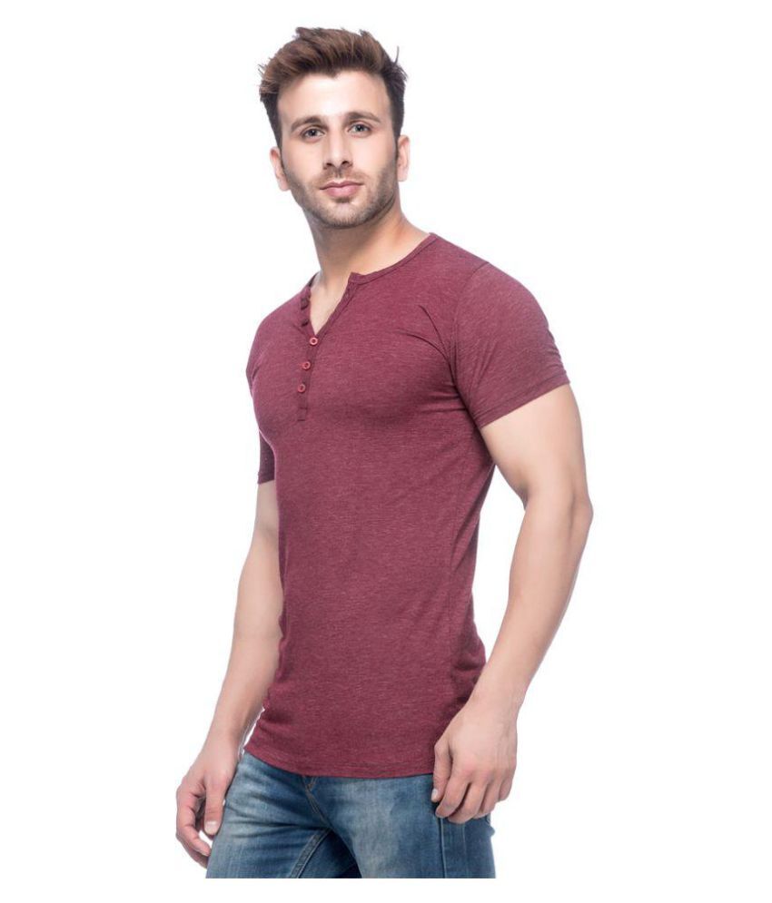 maroon henley t shirt