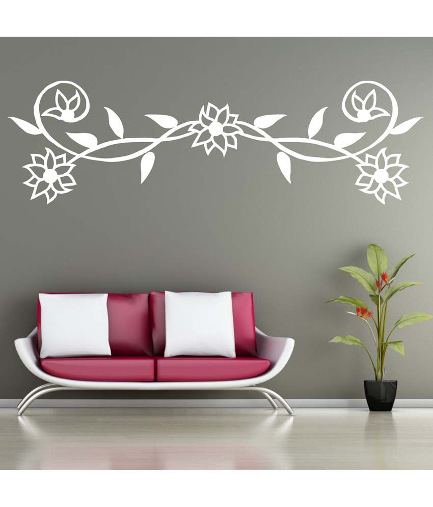     			Decor Villa Flowers PVC Wall Stickers