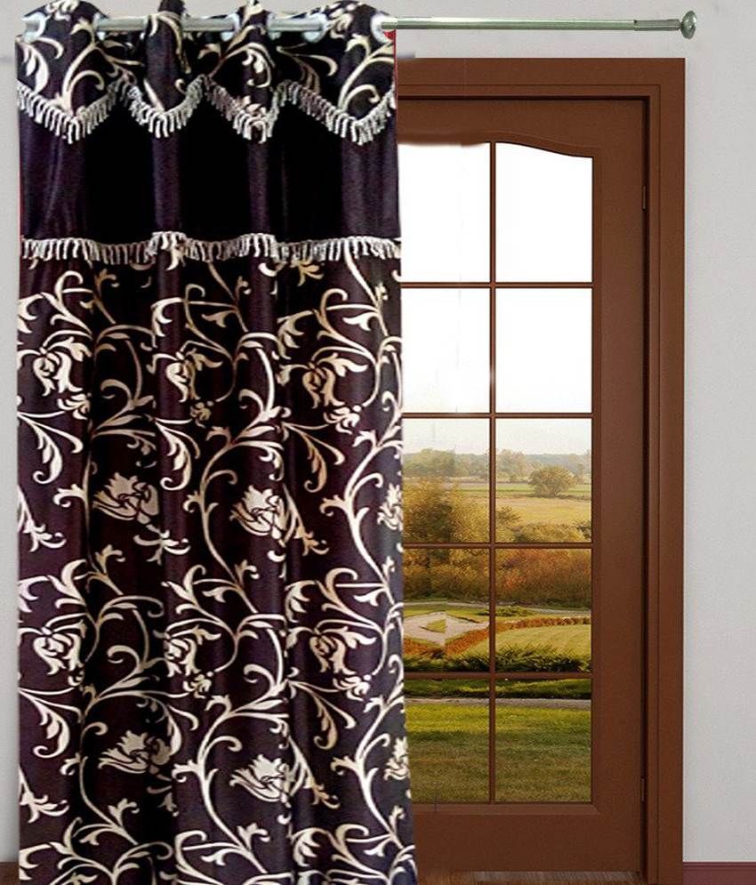 Homefab India Single Window Eyelet Curtain Embroidered
