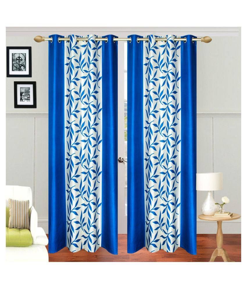     			Stella Creations Set of 2 Eyelet Curtain Floral Multi Color