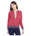 Campus Sutra Maroon Cotton Jackets