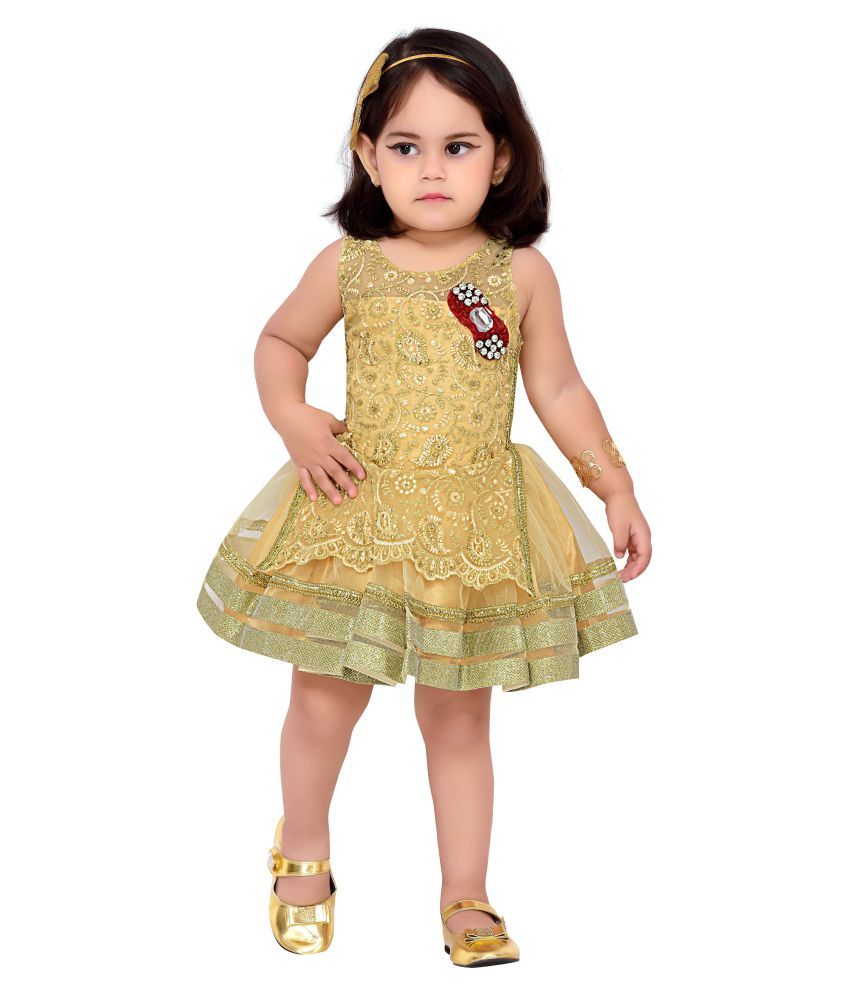 golden frock design