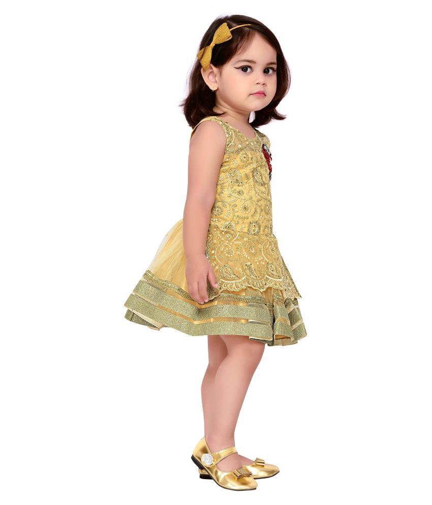 golden frock design
