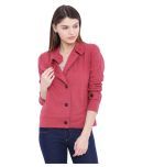 Campus Sutra Maroon Cotton Trench Coats