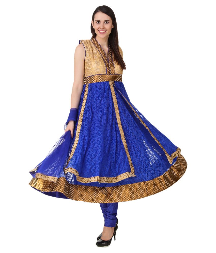     			Fasense Net Kurti With Churidar - Stitched Suit