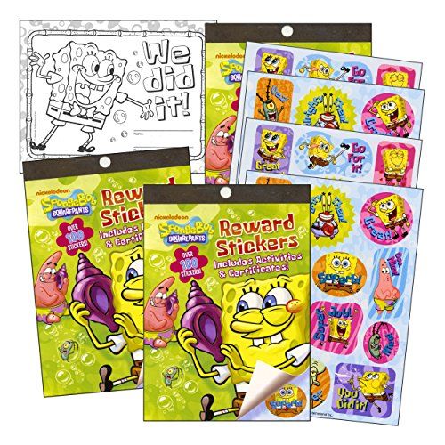 SpongeBob Squarepants Reward Stickers & Activity Book Set - 3 Books 300 ...