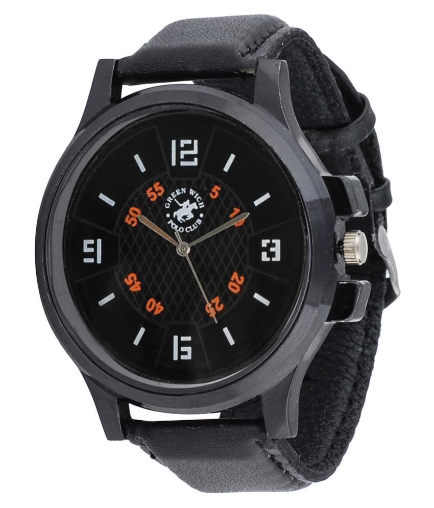 Greenwich Polo Club Black Analog Watch Buy Greenwich Polo Club Black