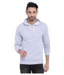 Campus Sutra Grey Hooded Sweatshirt