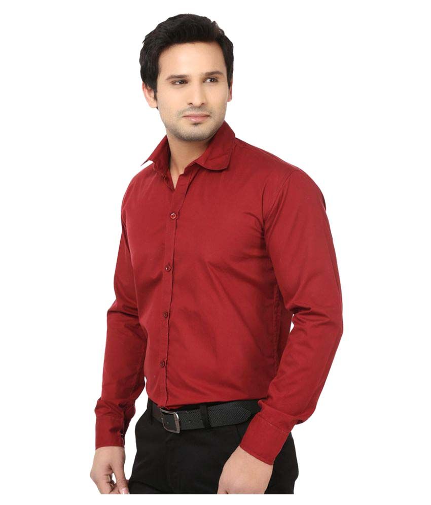 formal maroon shirt combination