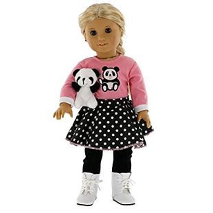 Dalmatian Top Shirt /& Polka Dot Leggings made for 18/" American Girl Doll Clothes