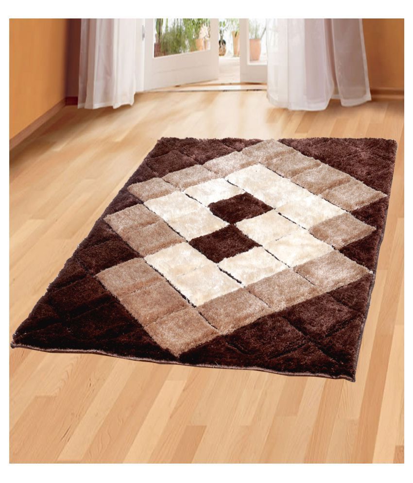     			Rayon Casa Multi Shaggy Carpet Geometrical 3x5 Ft.