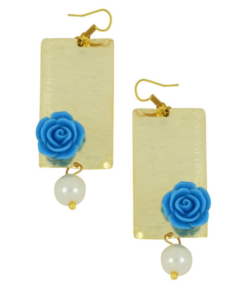     			The Jewelbox Golden Hanging Earrings