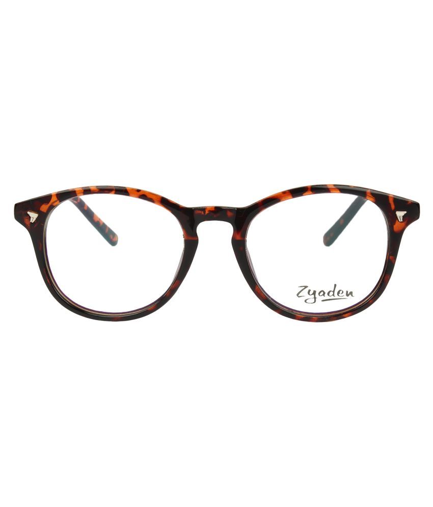 Zyaden Brown Round Spectacle Frame Fra136 Buy Zyaden Brown Round Spectacle Frame Fra136 Online 