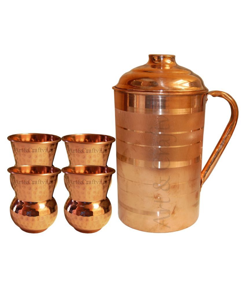 copper jug bottle glass set