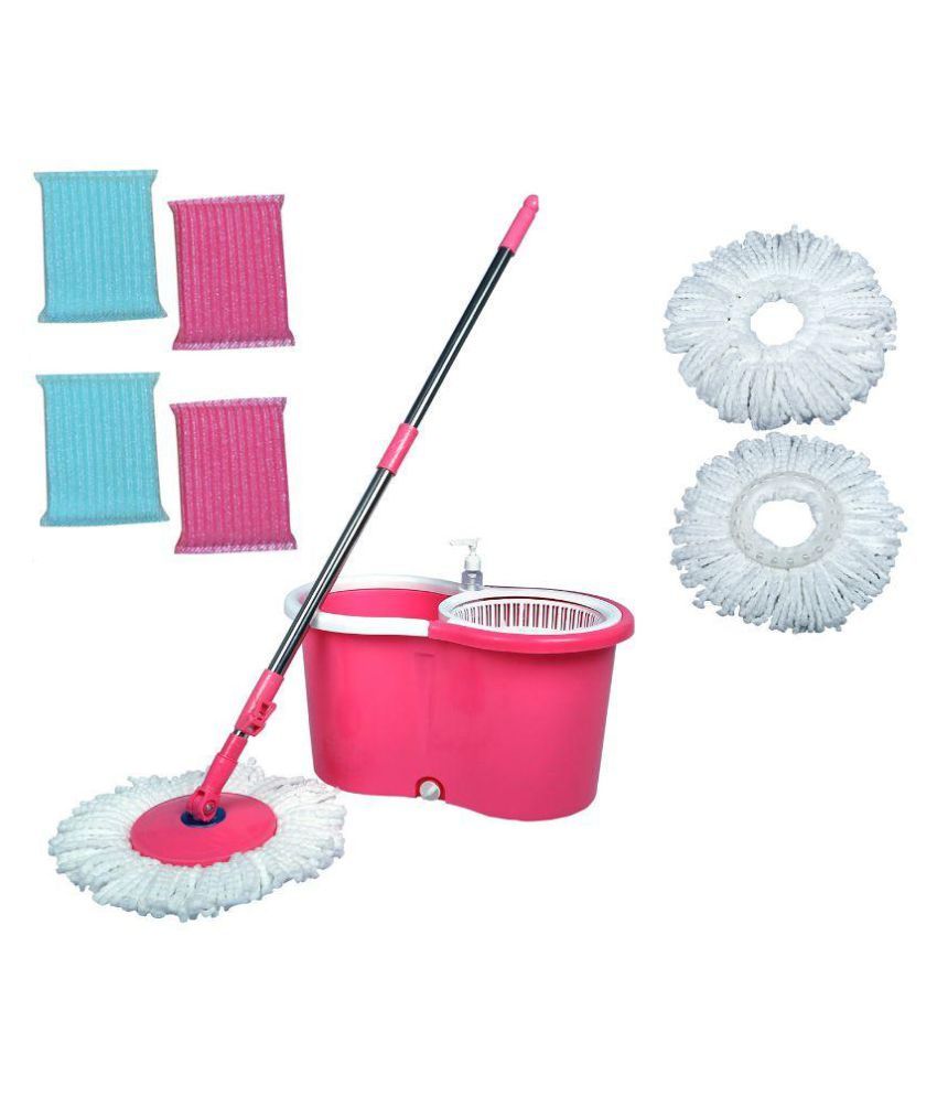 Wonder Spin Mop mop MultiColour Handle Mop 4 Scuber with Mop Buy