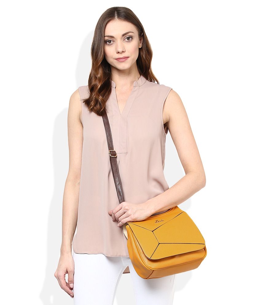 Lavie Yellow Synthetic Sling Bag - Buy Lavie Yellow Synthetic Sling Bag ...