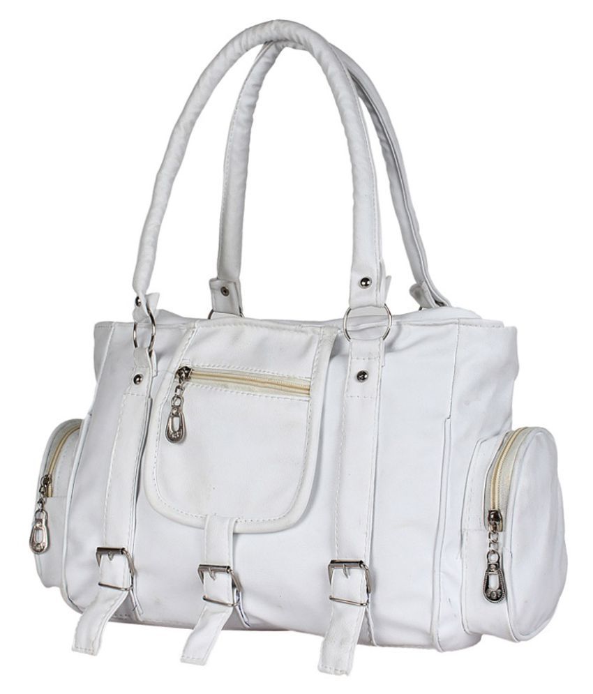 Best Deal White Faux Leather Shoulder Bag - Buy Best Deal White Faux Leather Shoulder Bag Online 