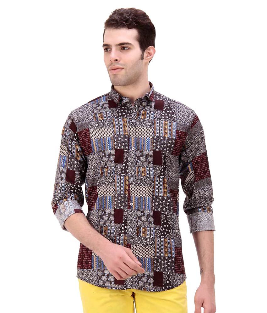 Brohood Multi Casuals Slim Fit Shirt - Buy Brohood Multi Casuals Slim ...