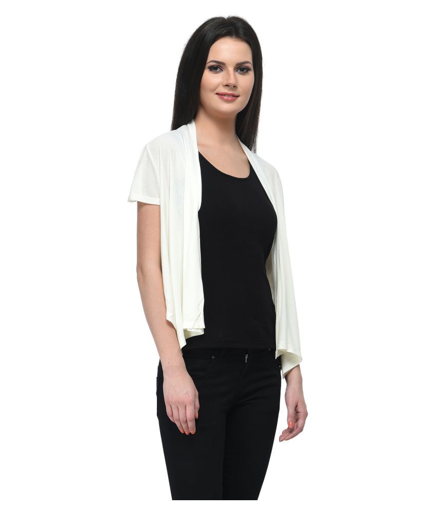 Buy Frenchtrendz White Viscose Shrugs Online at Best Prices in India ...