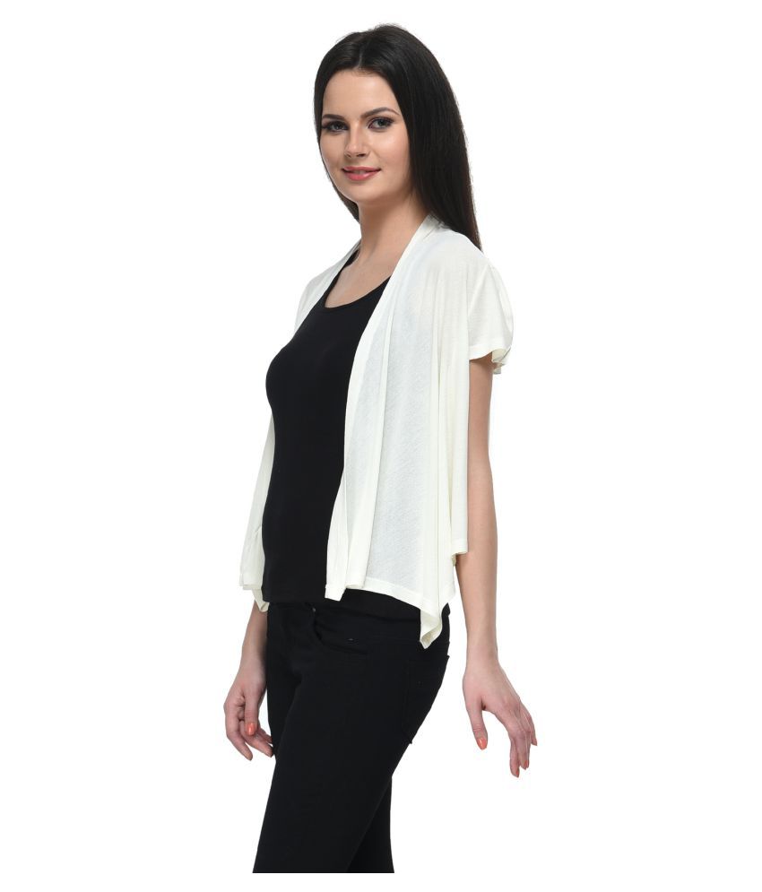 Buy Frenchtrendz White Viscose Shrugs Online at Best Prices in India ...