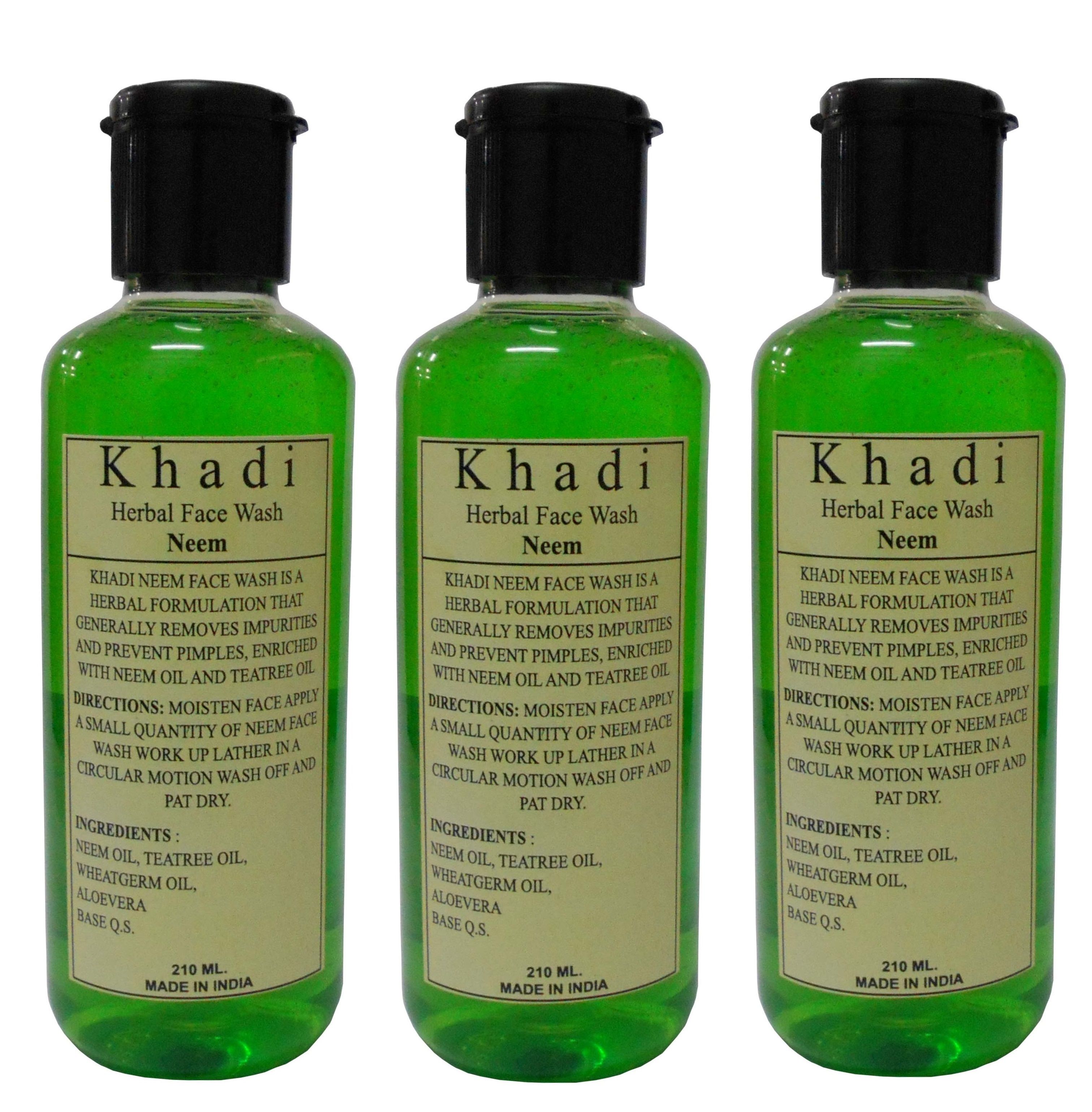     			Khadi Herbal Neem Face Wash 630 ml Pack of 3