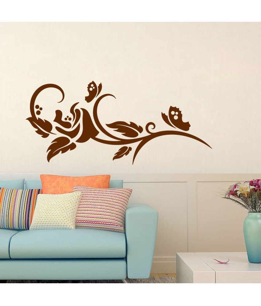     			Decor Villa One Piece Flower PVC Wall Stickers