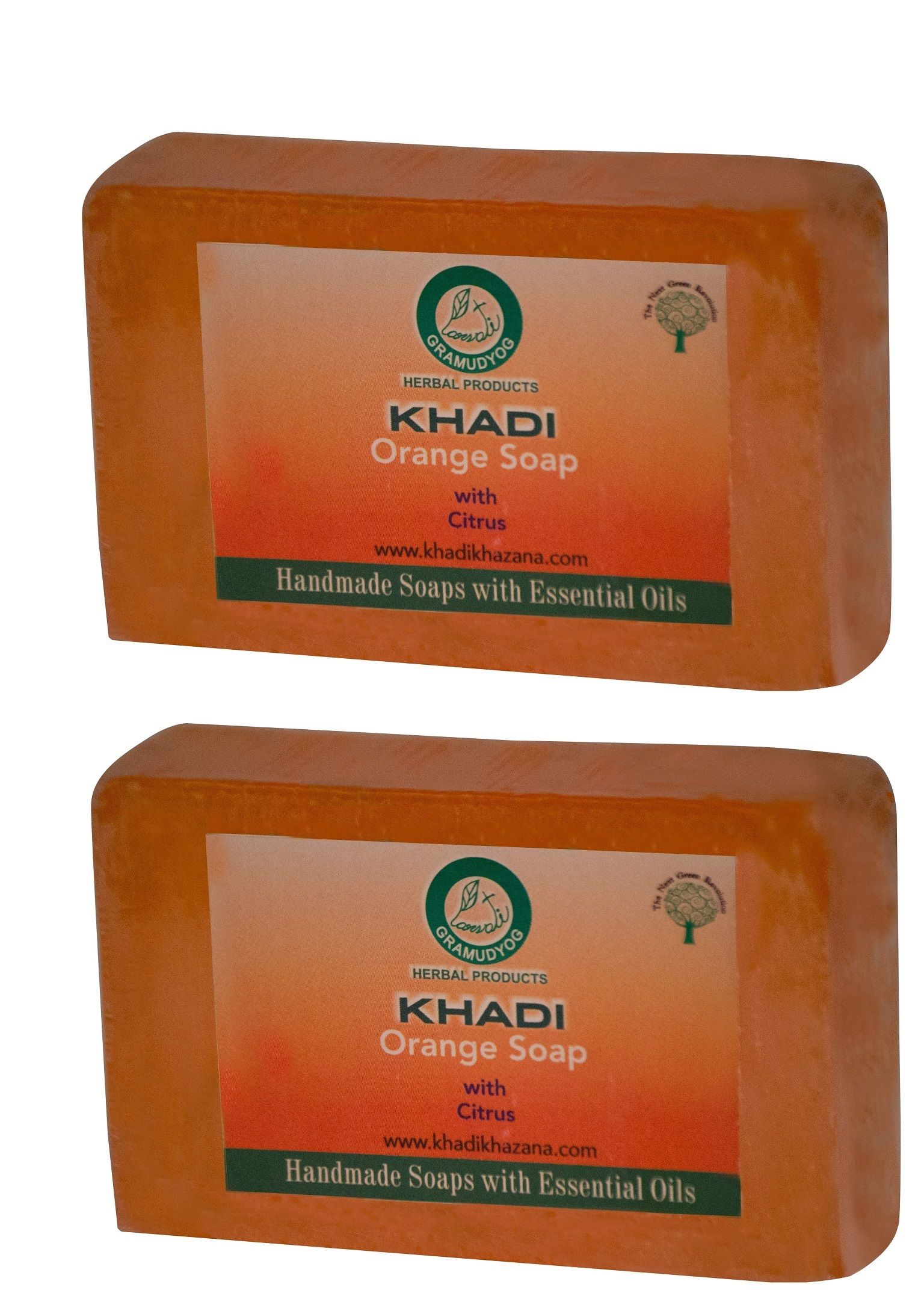     			Khadi Herbal Orange Soap - 125gm (Pack of 2)