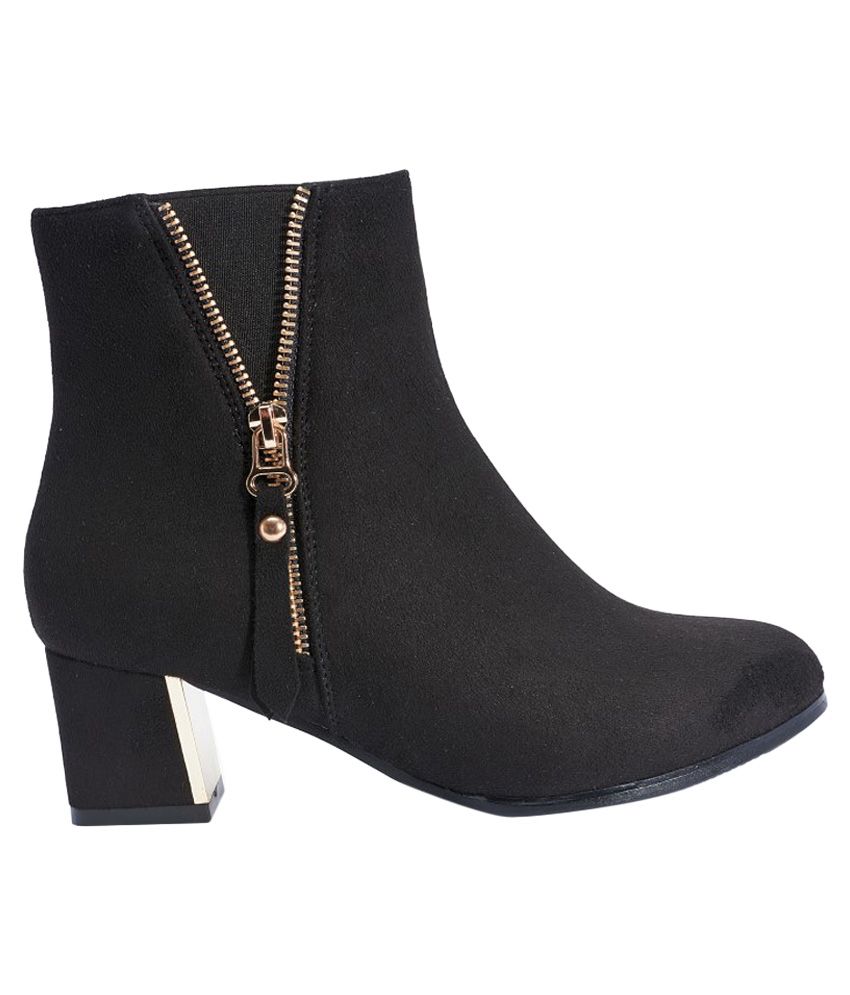 truffle collection mid heel ankle boots