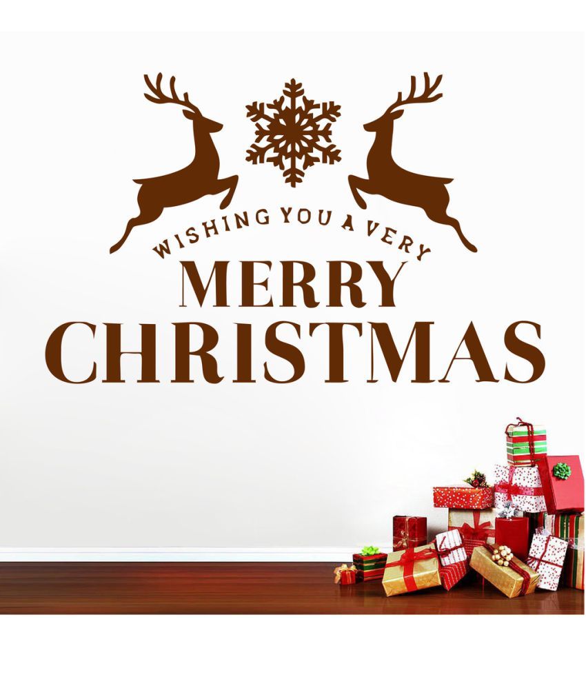     			Decor Villa Merry Christmas PVC Wall Stickers