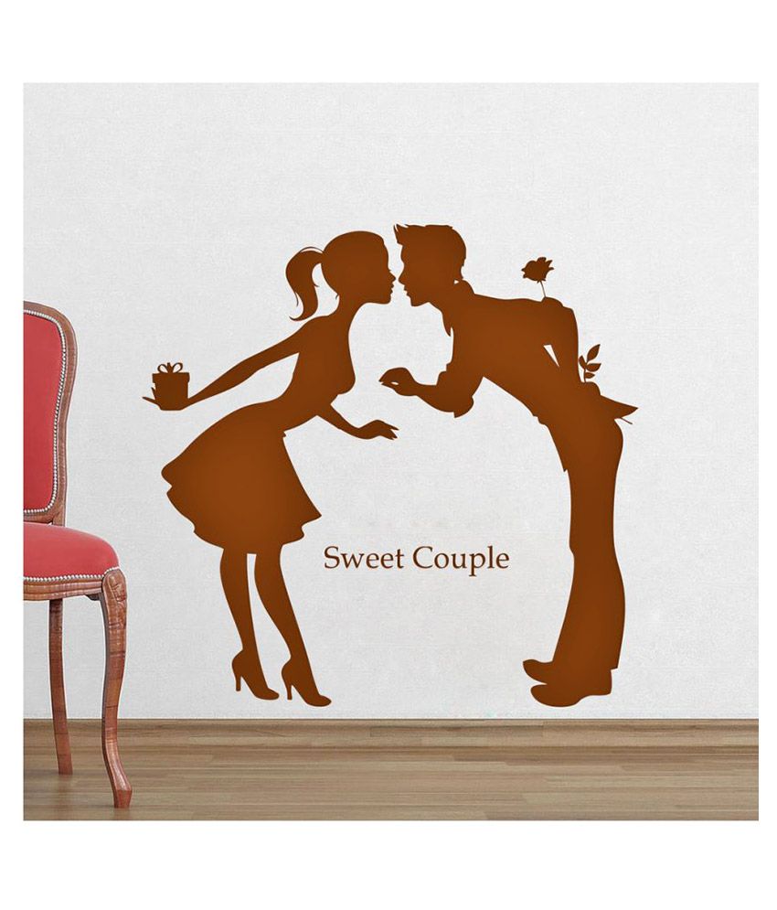     			Decor Villa Sweet Couple PVC Wall Stickers