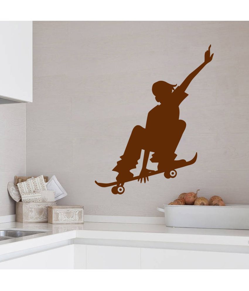     			Decor Villa Skateboarder PVC Wall Stickers