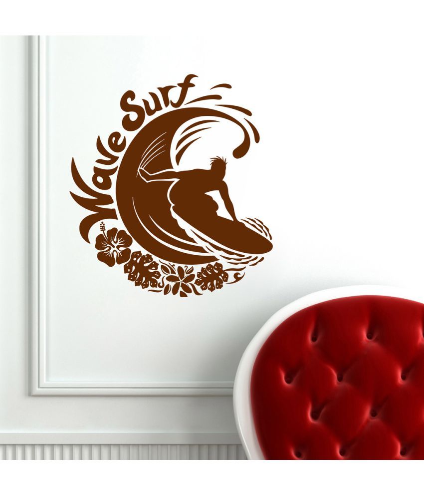     			Decor Villa Wave Surf PVC Wall Stickers