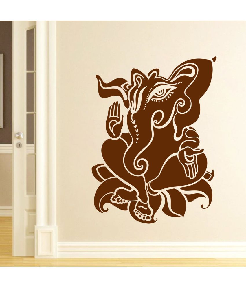     			Decor Villa Dark Ganesha PVC Wall Stickers