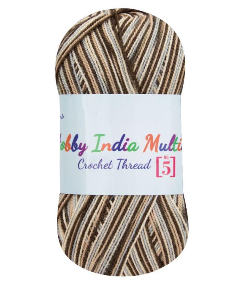     			Ganga Acrowools Multicolour Crochet Thread - Set of 3