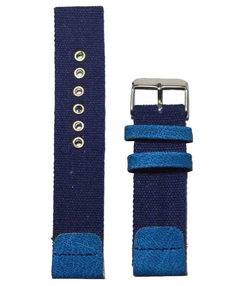 blue leather strap