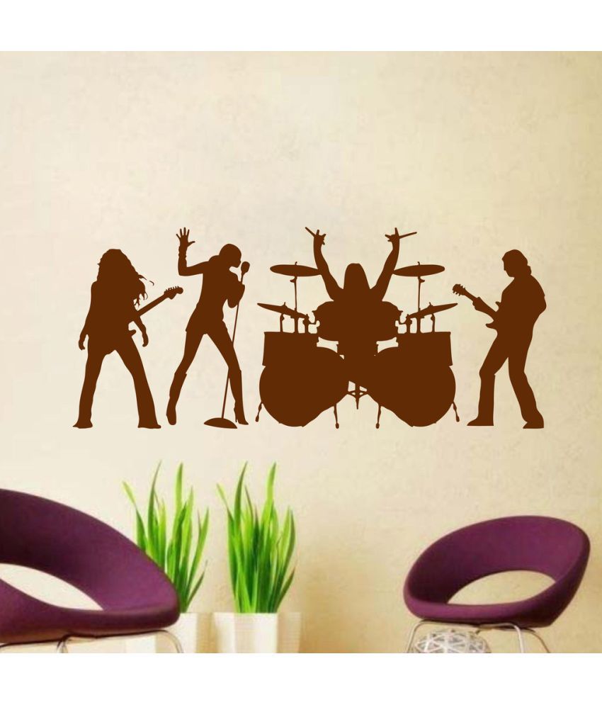     			Decor Villa The Rock Band PVC Wall Stickers