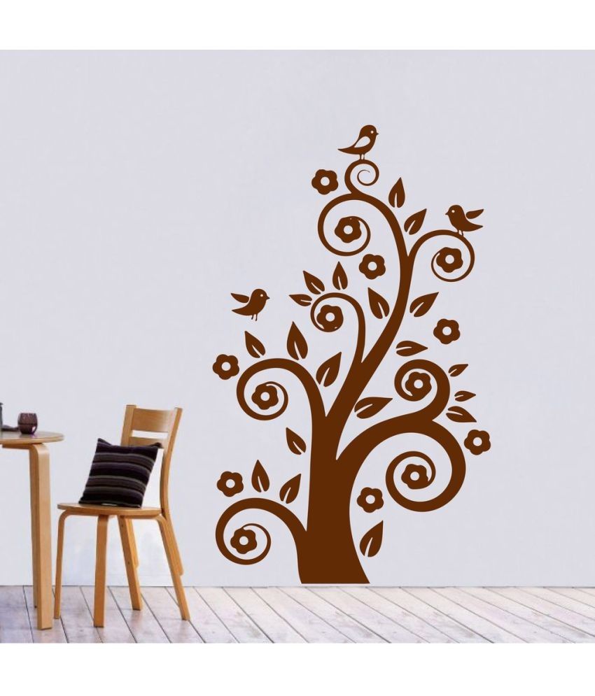     			Decor Villa Flower Of Birds PVC Wall Stickers