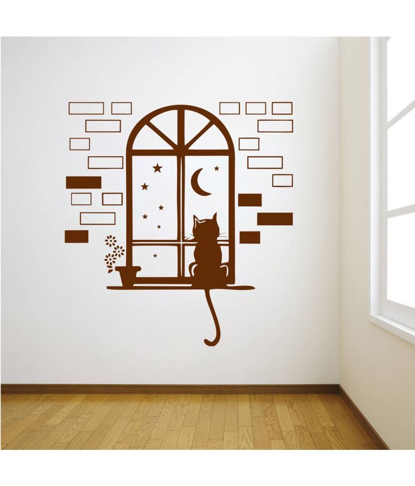     			Decor Villa Alone Girl PVC Wall Stickers