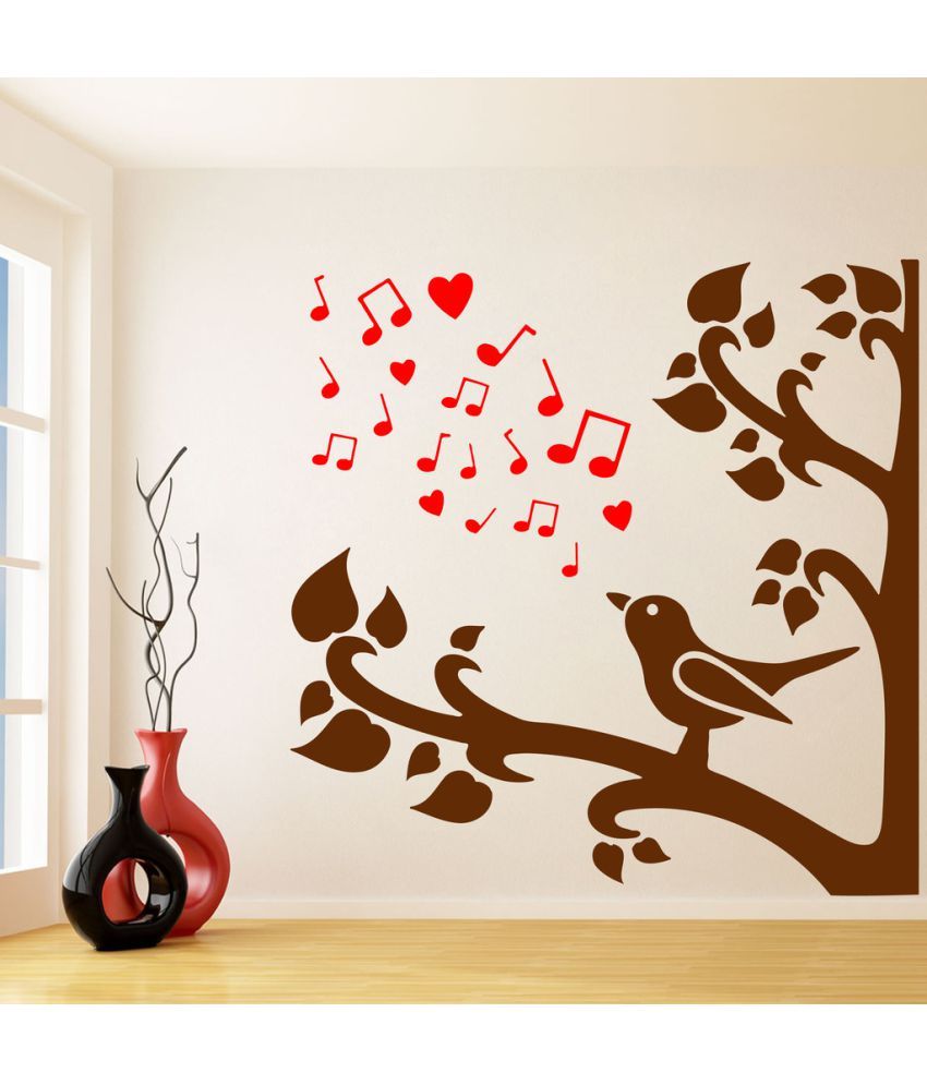     			Decor Villa Bird Sing A Song PVC Wall Stickers