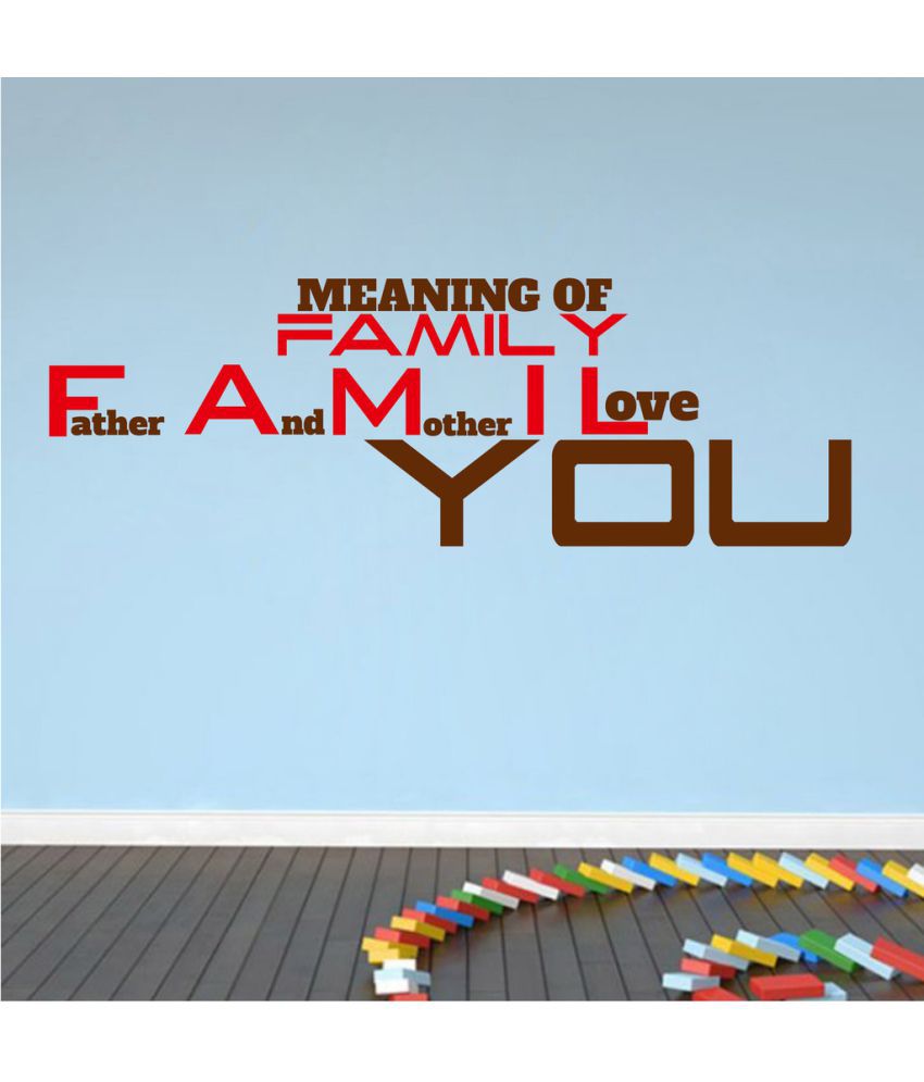     			Decor Villa Meaning Of Family Wall PVC Wall Stickers