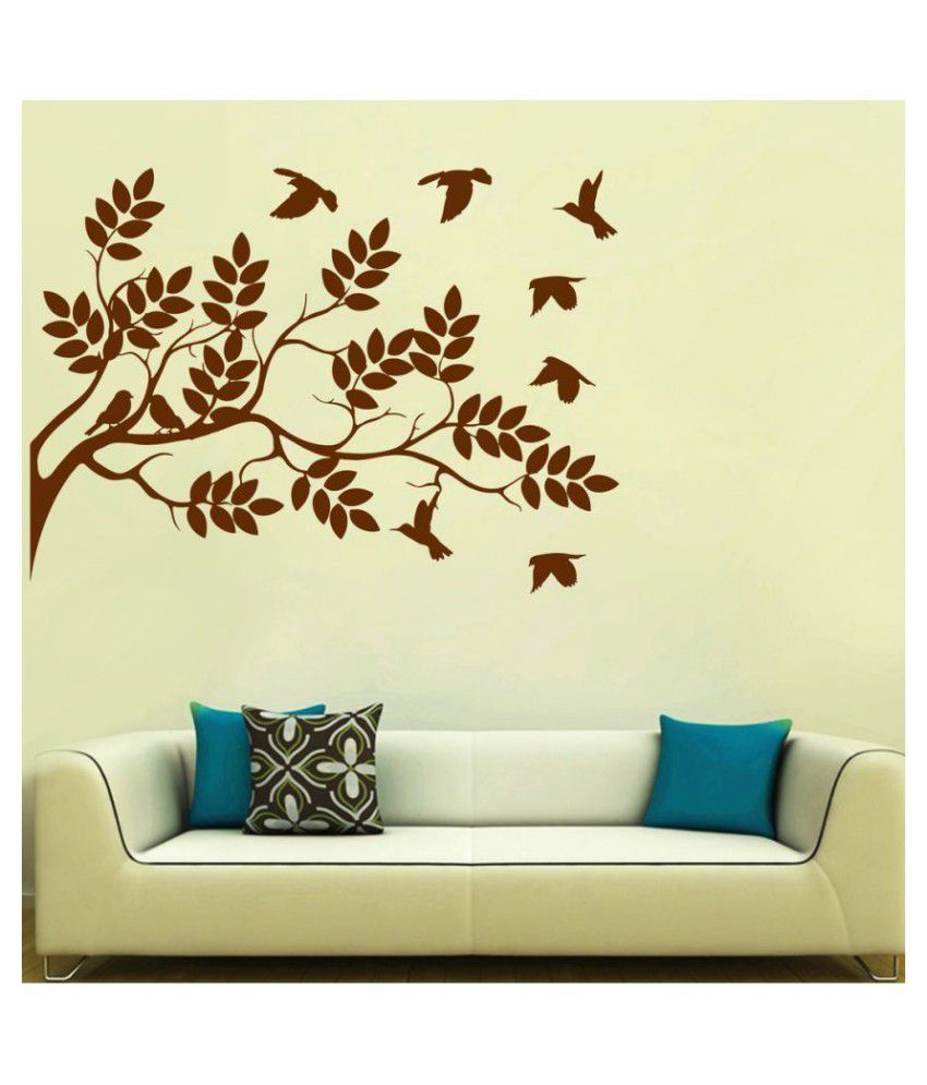     			Decor Villa Branches and Birds PVC Wall Stickers