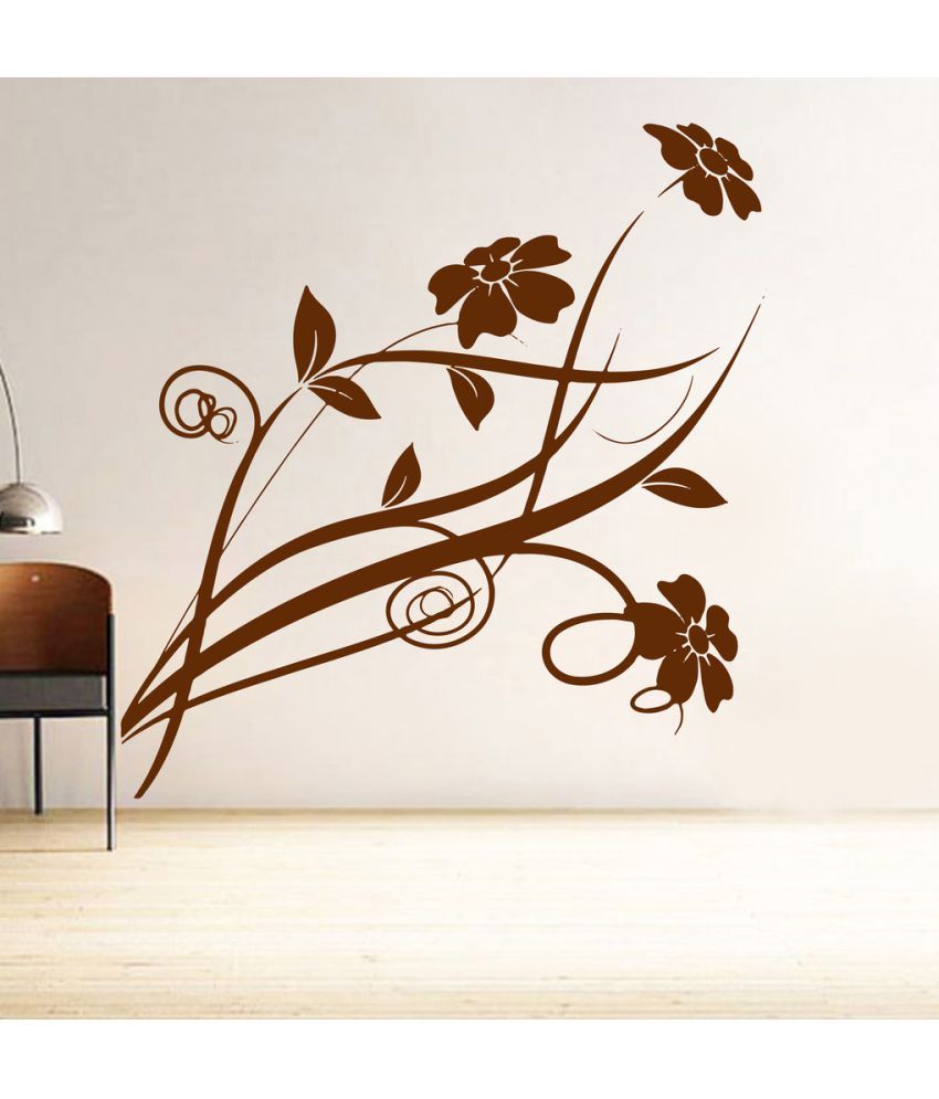     			Decor Villa Flower PVC Wall Stickers