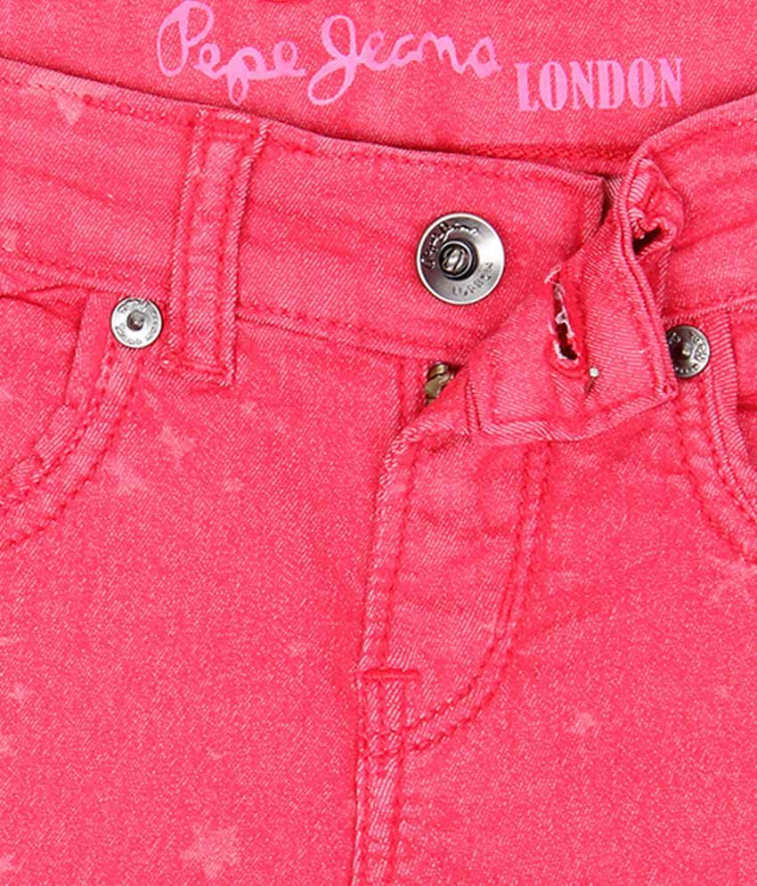 pink slim jeans