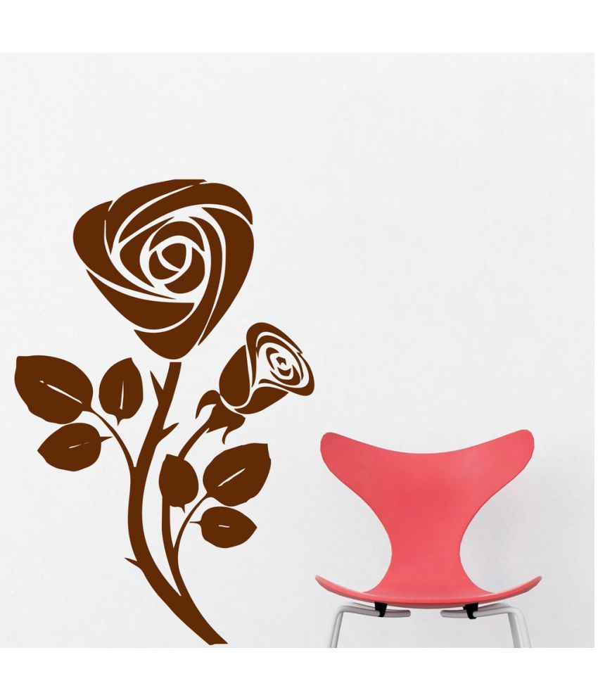     			Decor Villa Rose PVC Wall Stickers