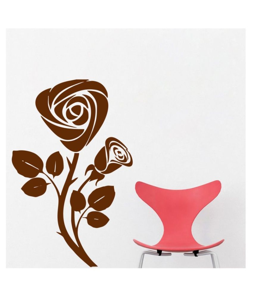     			Decor Villa Rose PVC Wall Stickers