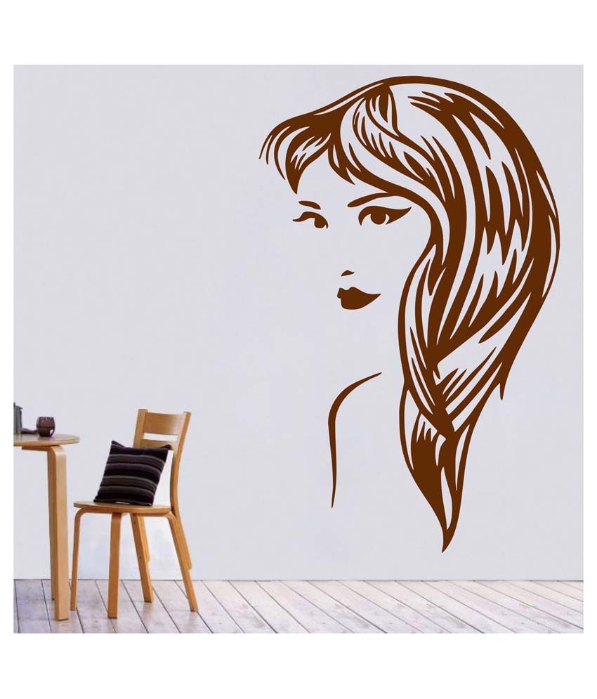     			Decor Villa Swirl Girl PVC Wall Stickers