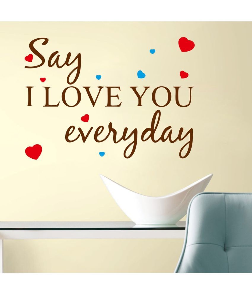     			Decor Villa Say I Love PVC Wall Stickers