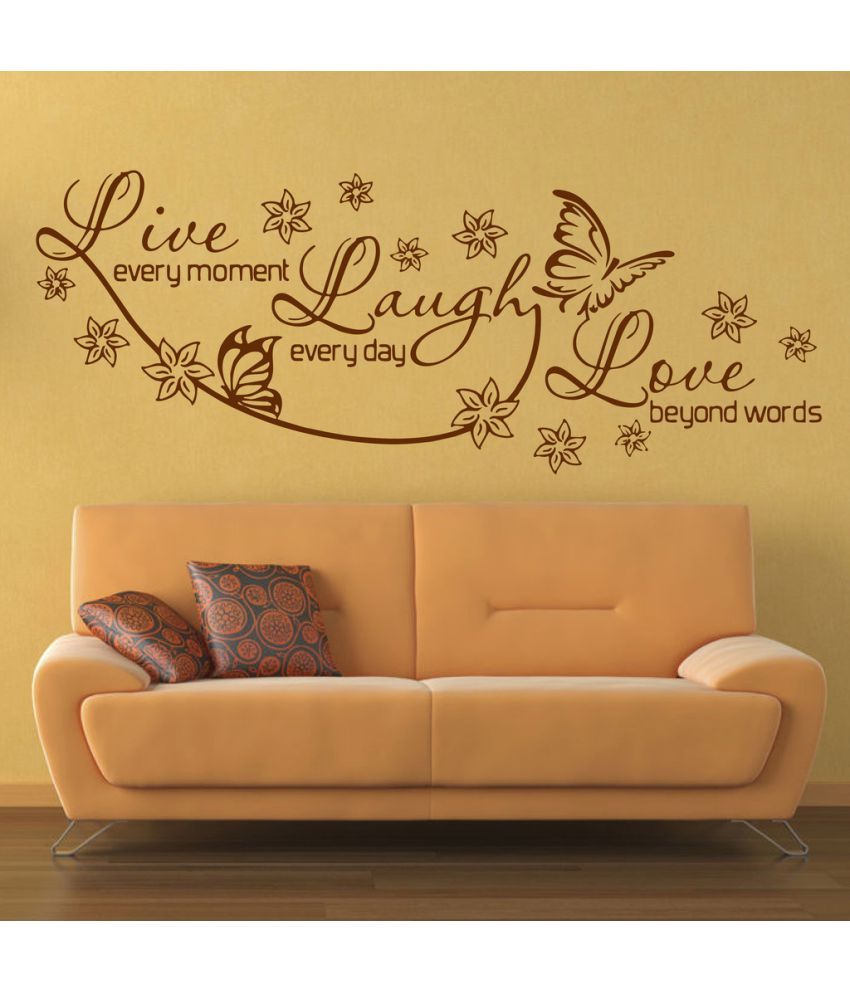     			Decor Villa Live Every Moment PVC Wall Stickers