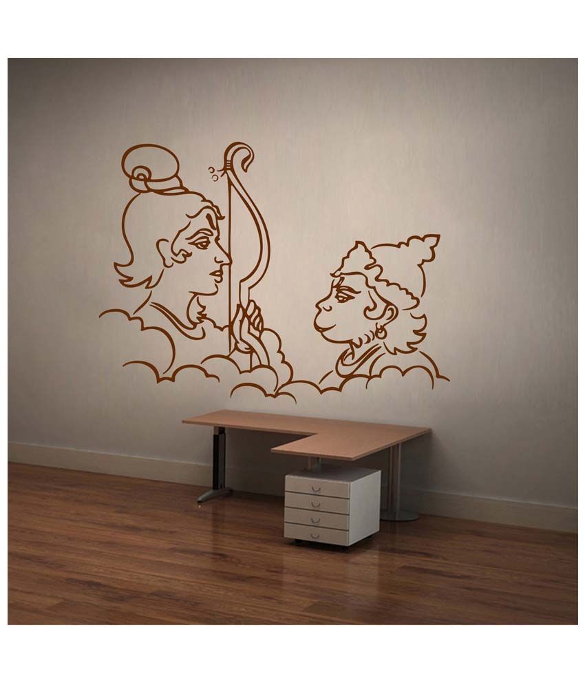     			Decor Villa Rama & Hanuman PVC Wall Stickers