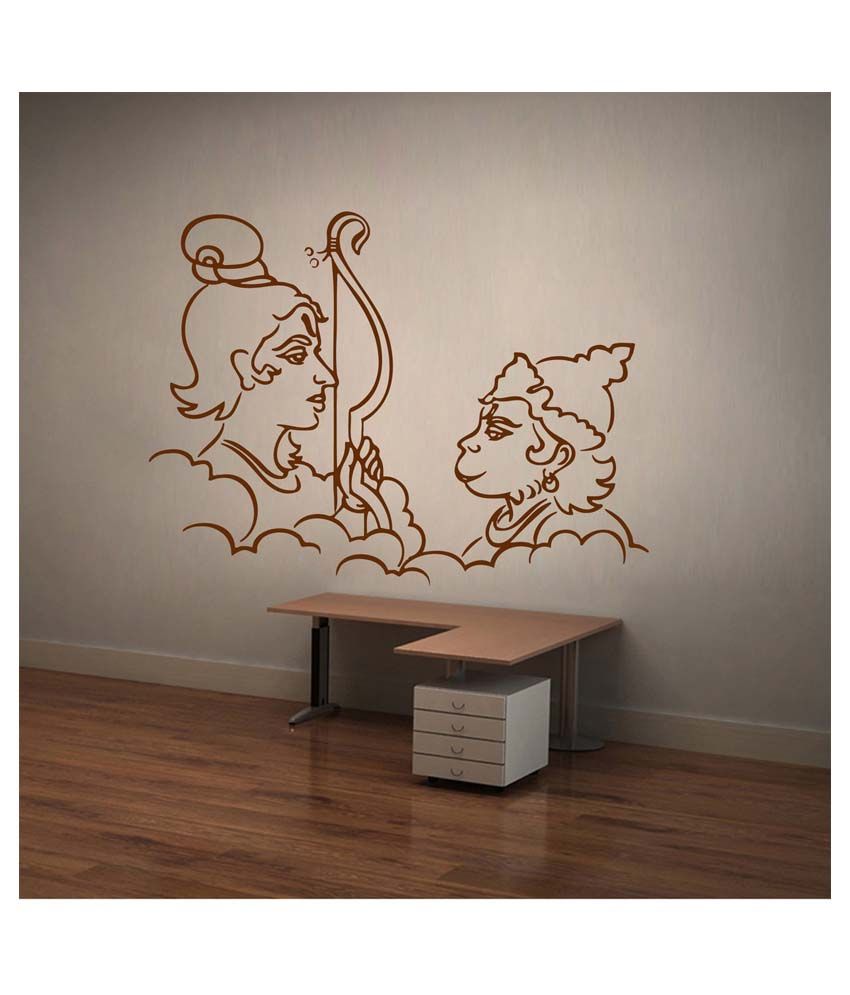     			Decor Villa Rama & Hanuman PVC Wall Stickers